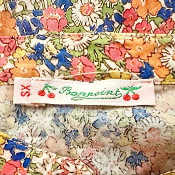 Bonpoint | Floral Mao Collar Button Down Shirt (14) 🍒 - Picture 7 of 7